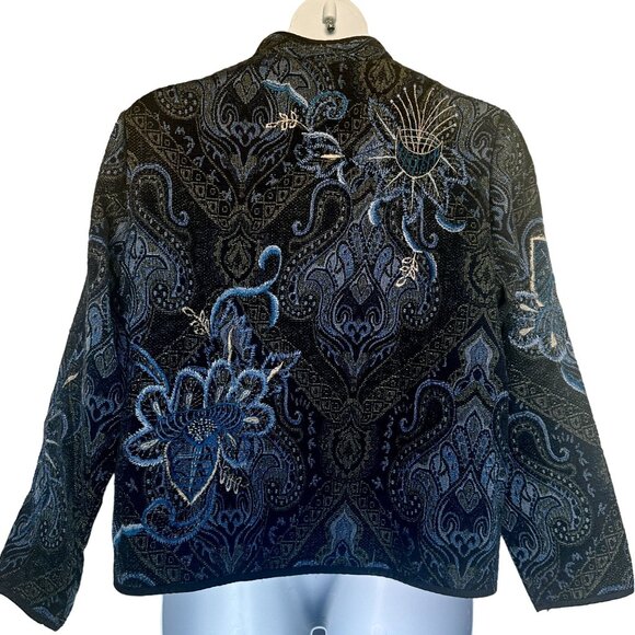 Coldwater Creek Vintage Embroidered Tapestry Floral Jacquard Jacket XL - Picture 4 of 8
